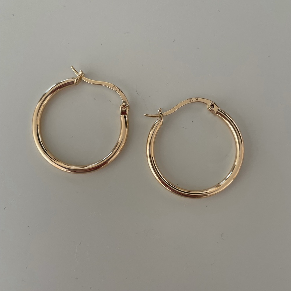 14k GOLD hoop earrings